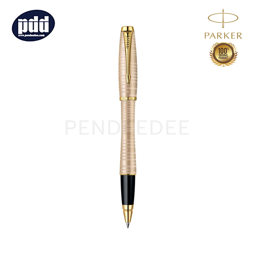 ปากกาสลักชื่อ PARKER ปากกาป๊ากเกอร์ โรลเลอร์บอล เออร์เบิน พรีเมี่ยม ทอง โกลเด้น เพิร์ล - PARKER URBAN PREMIUM ROLLERBALL PEN GOLDEN PEARL