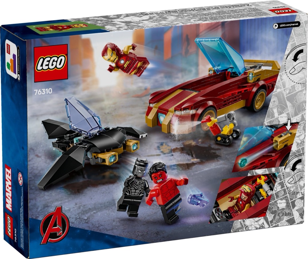เลโก้ LEGO Super Heroes 76310 Iron Man Car & Black Panther vs. Red Hulk