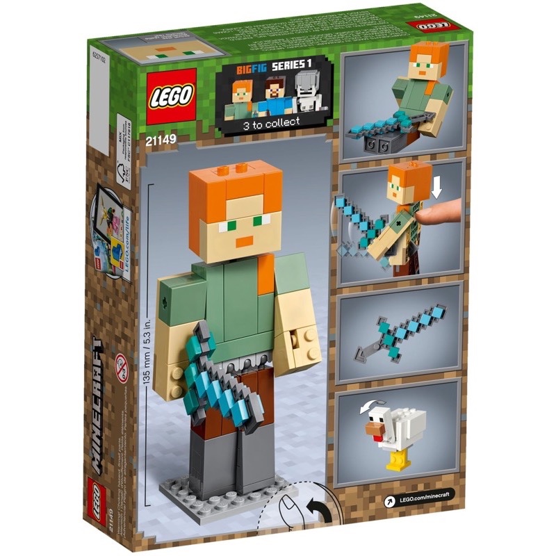 LEGO Minecraft 21149 Minecraft Alex BigFig with Chicken