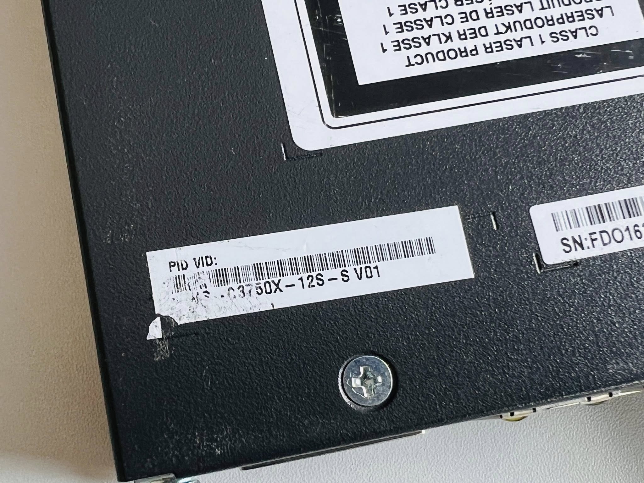 Switch Cisco 3750X 12port SFP Gigabit layer 3 สวิทซิสโก้มือสองพร้อมใช้งาน