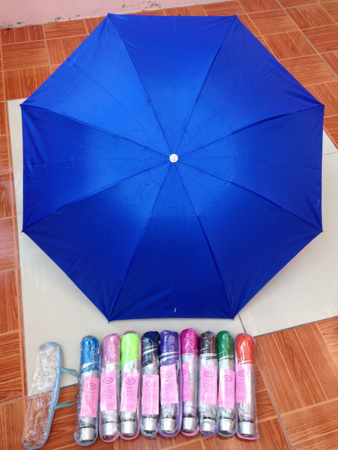 ร่มพับ3ตอนกระเป๋าแพค100คัน