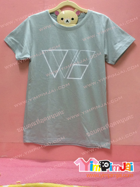 เสื้อฮู้ด เสื้อรุ่น สีเทา แขนสั้น สกรีนตามสั่ง ลายเหลี่ยม