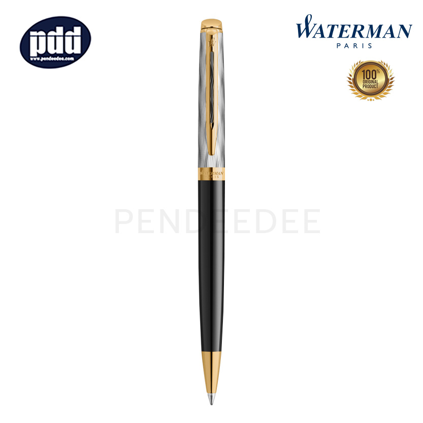 WATERMAN ปากกาลูกลื่น วอเตอร์แมน ฮีเมีสเฟียร์ ดีลักซ์ WATERMAN Hémisphère Reflets DE Paris Black GT Ballpoint Pen
