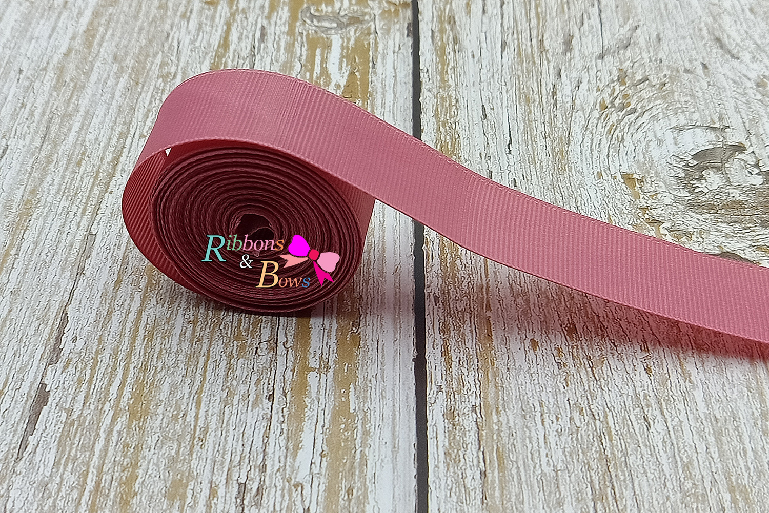 ริบบิ้นผ้าลูกฟูก สีชมพูกุหลาบ (149 Wild rose) #PC6