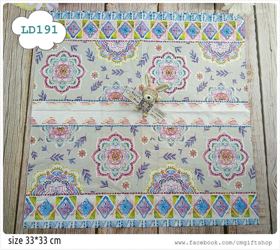 กระดาษแนปกิ้นยุโรป, ลายโบโฮ, ลายBoho sand, ลายเส้น, ลายเส้นศิลปะ, พื้นหลังสีเทาอ่อน, ลายแมนดาลา