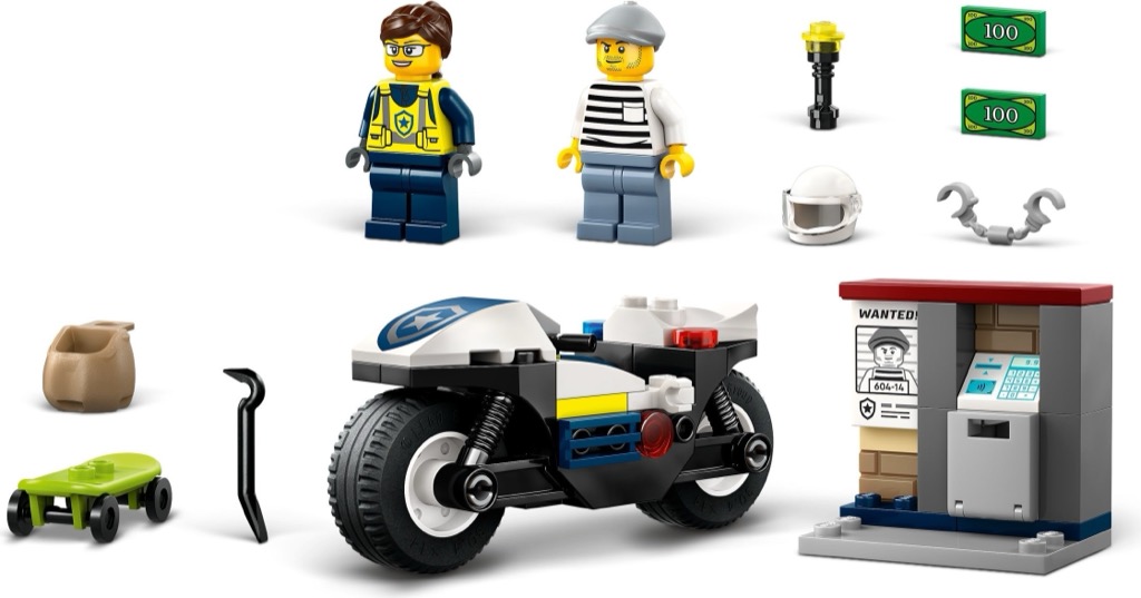 เลโก้ LEGO City 60455 Police Motorcycle Chase