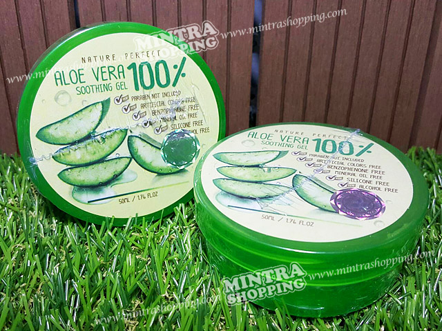 เจลว่านหางจระเข้ Aloe Vera 100% By Nature Perfect ขนาด 50g. ของแท้ 100%