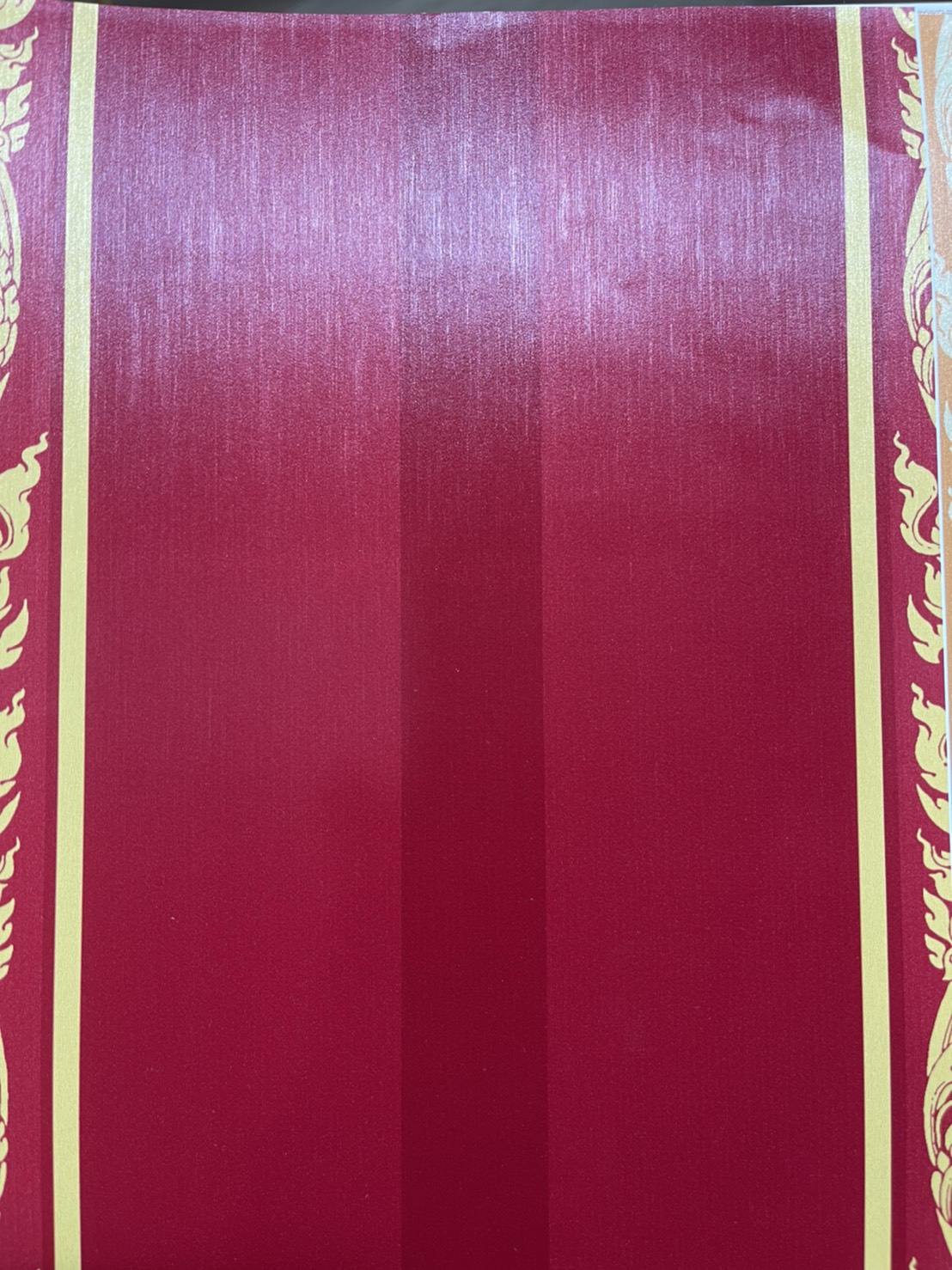 วอลเปเปอร์ลายไทย ลายกนก แดง JPS1101