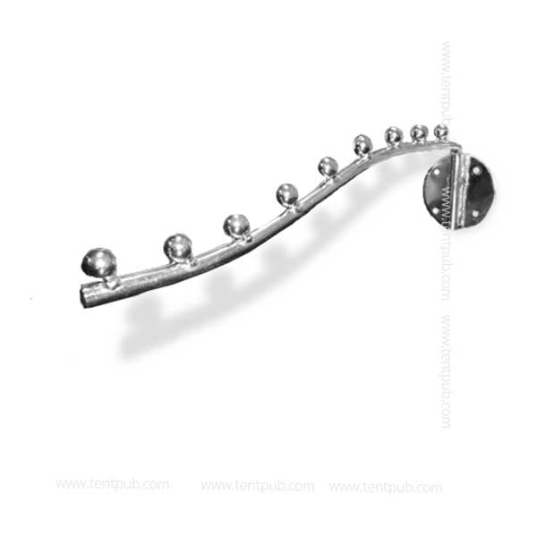 แขนเกาะฝนัง ลูปปืนโค้ง สีโครเมี่ยม