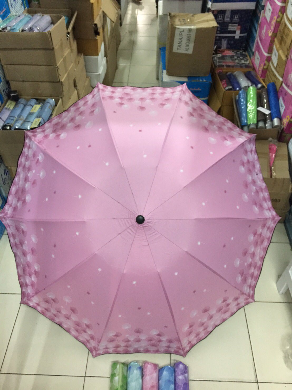 ร่ม4ตอน10ก้าน24นิ้วมียูวีดำรหัส1606