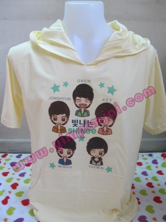 เสื้อฮู้ดสีครีม shinee