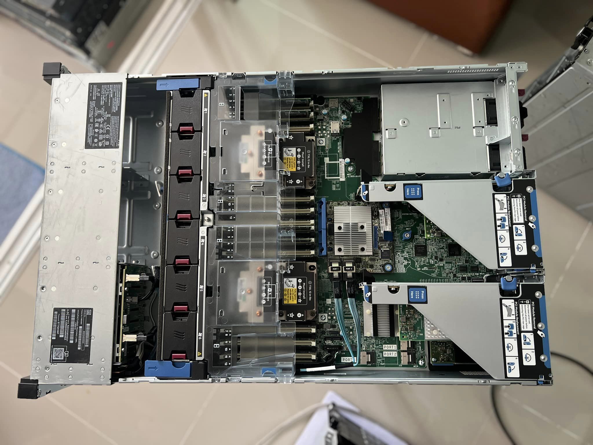 hp dl380 gen10 2cpu ram 256gb 48Cores 96Threads fiber 16g lan 10g ประกัน 3 เดือน เอชพีเซิร์ฟเวอร์มือสองพร้อมใช้งาน