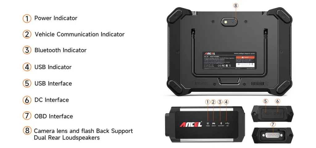 ANCEL V6 Pro+HD Professional Scan Tool for Car and Truck Diagnostic