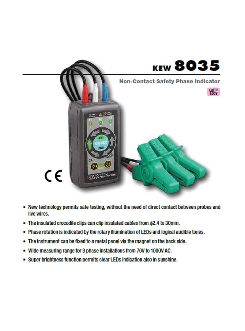 KYORITSU 8035 Phase Indicator เครื่องวัดลำดับเฟส