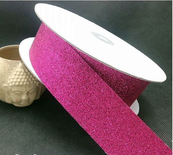 แถบกลิตเตอร์ PU ขนาด กว้าง 3.8 ซม. มีให้เลือก 4 สี #FB12