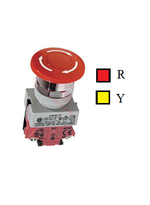 Pushbutton AVW411-R (22mm)