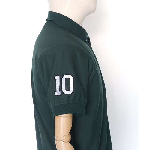 โปโลสีเขียวหัวเป็ด ปักแขนขวา"10"