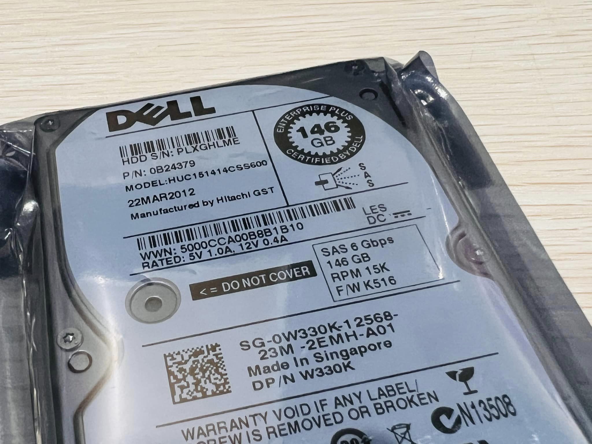 hdd sas 146g 15k ฮาร์ดดิสเซิฟเวอร์มือสองพร้อมใช้งาน