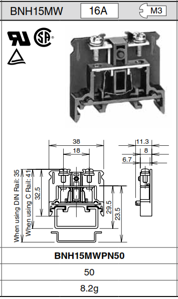 Terminal Block BNH15MW__16A.
