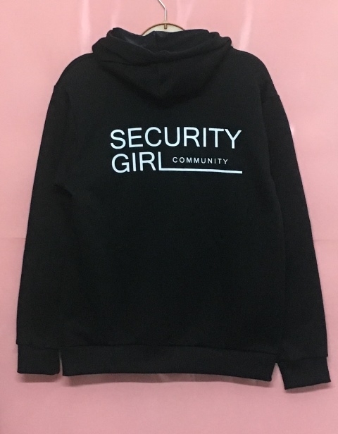 เสื้อฮู้ดสั่งทำสกรีนเฟลก 1 ตัว