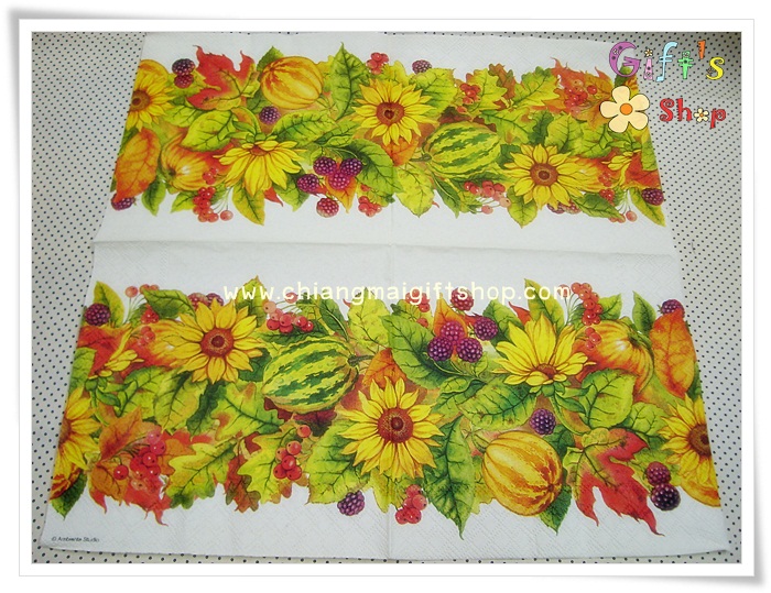 กระดาษแนปกิ้นยุโรป, ลายดอกทานตะวัน, ลายฟักทอง, ลายใบเมเปิ้ล, ลายใบไม้, ลายฤดูใบไม้เปลี่ยนสี, ลายฤดูใบไม้ร่วง, ลายใบไม้เปลี่ยนสี, ลายautumn, พื้นหลังสีขาว
