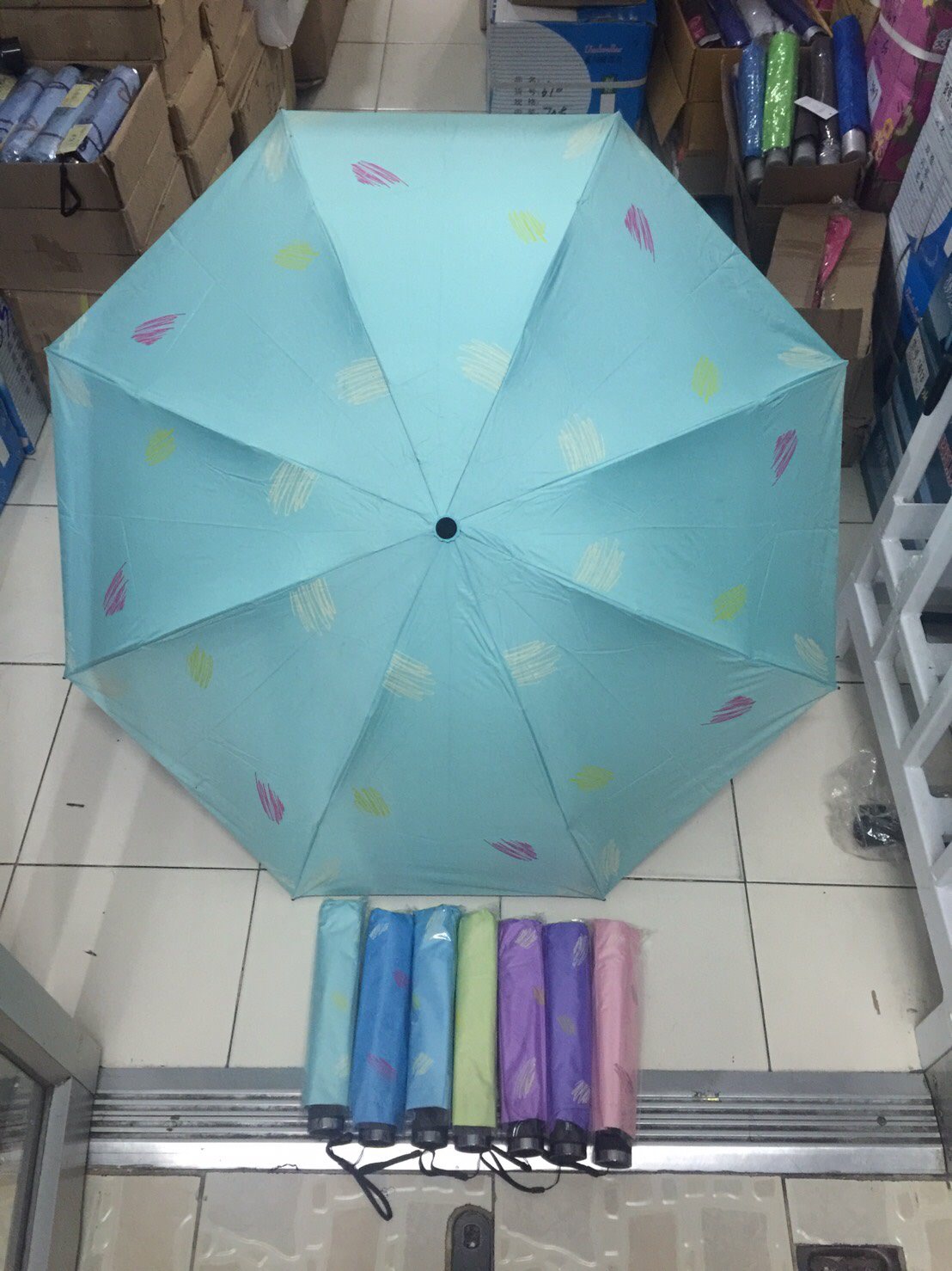 ร่ม4ตอน8ก้าน24นิ้วยูวีสีดำ รหัส 1620