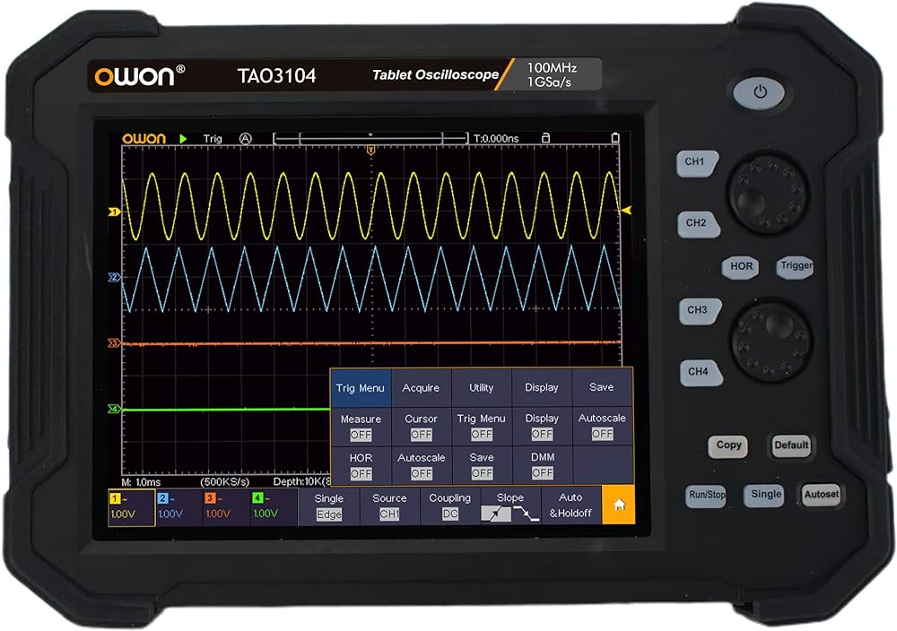 OWON TAO3104 4CH 100MHz Tablet Digital Oscilloscope