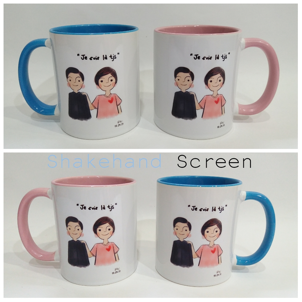 แก้วมัคหูสี สกรีนภาพการ์ตูน