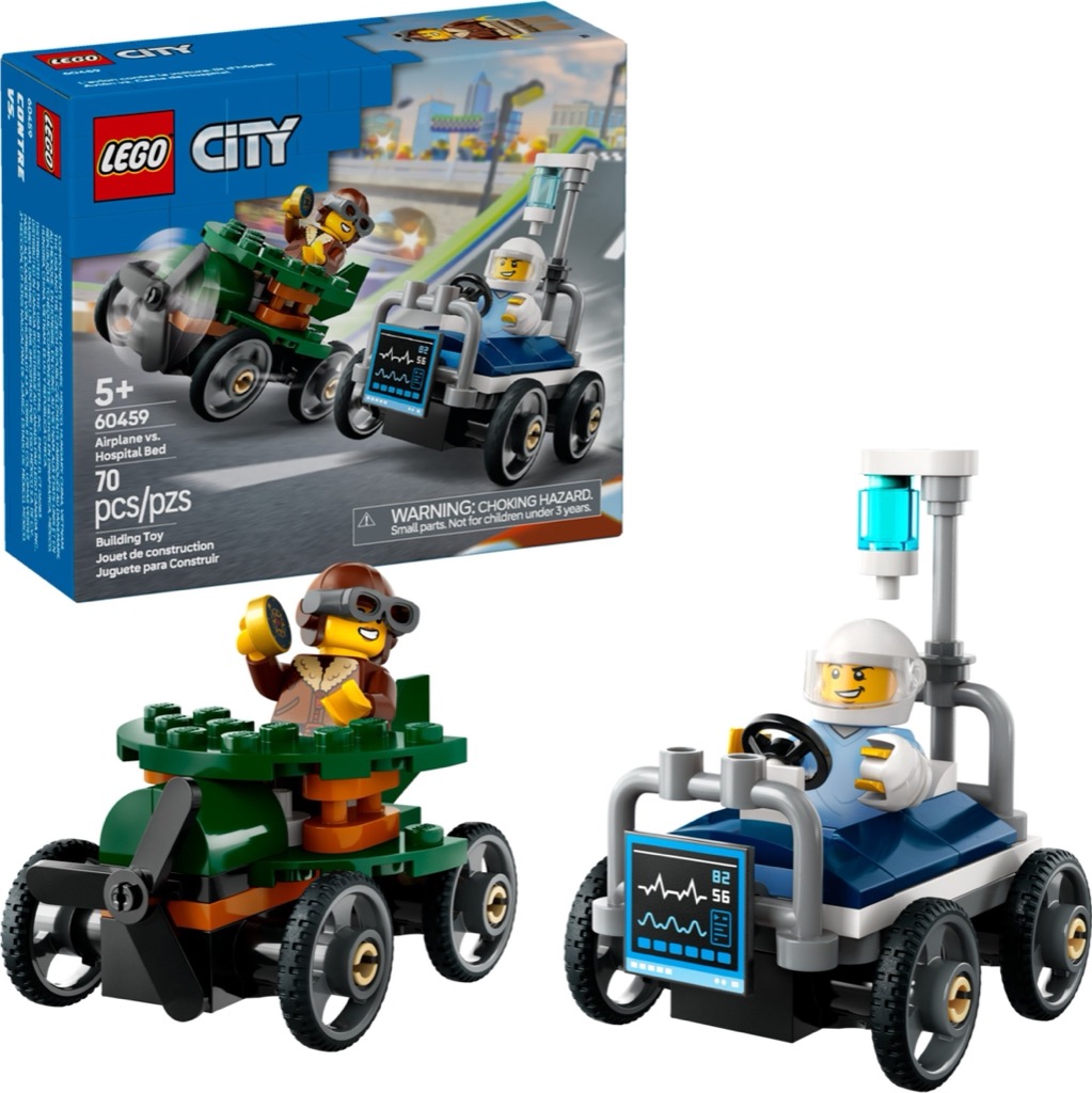 เลโก้ LEGO City 60459 Airplane vs. Hospital Bed Race Car Pack