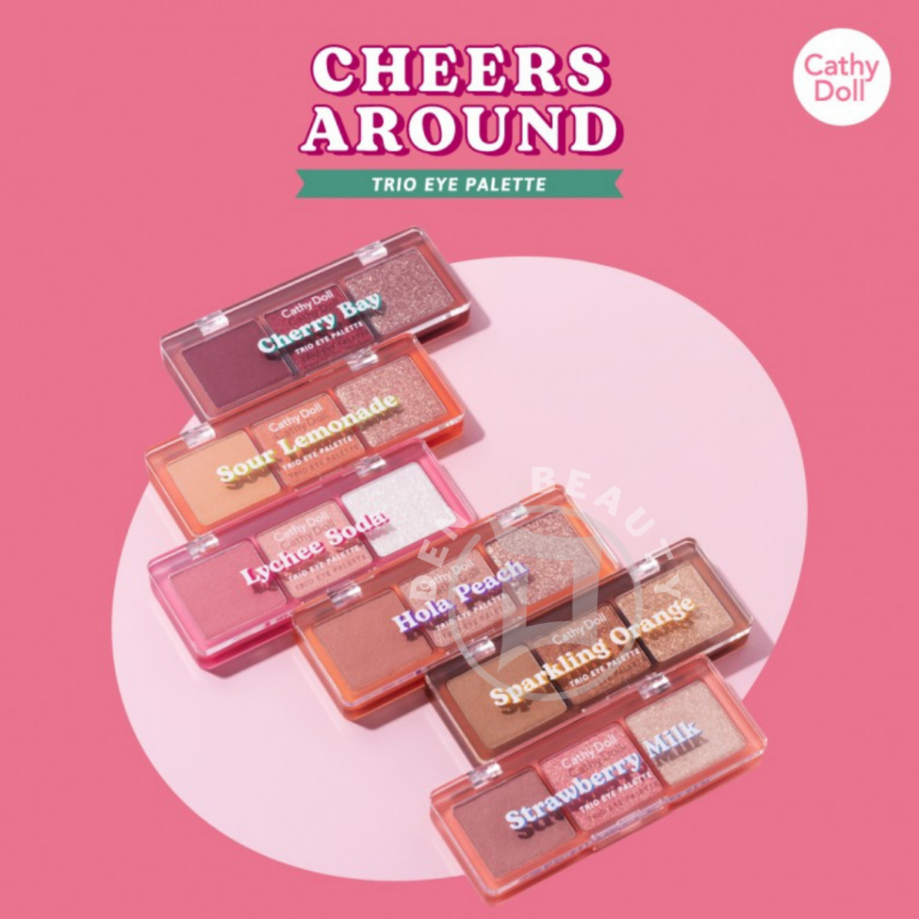 CATHY DOLL Cheers around เคที่ดอล เชียร์อะราวด์ทรีโออายพาเลท 2G X 3สี
