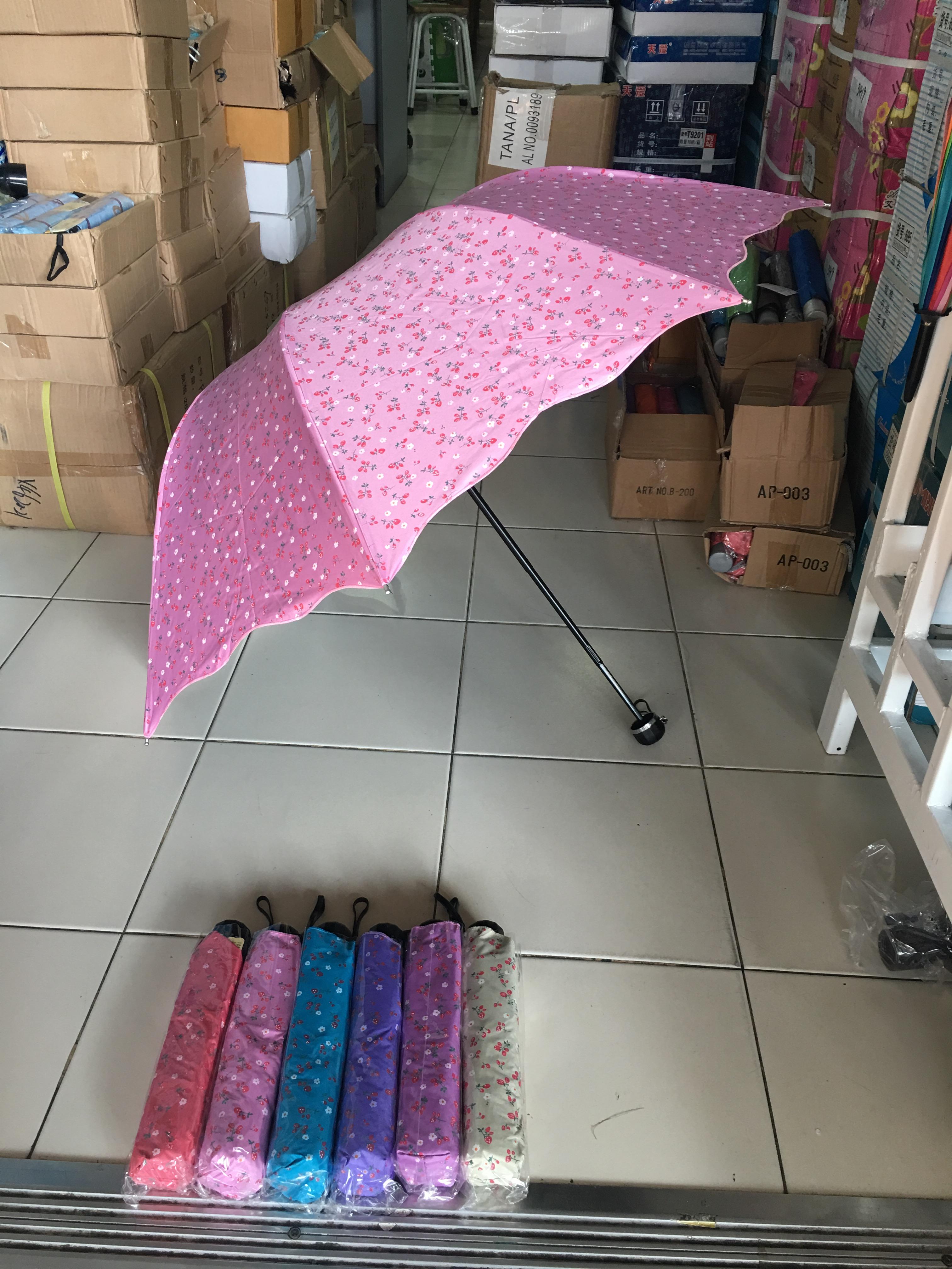 ร่มโค้งแฟชั่นยูวีดำรหัส3417