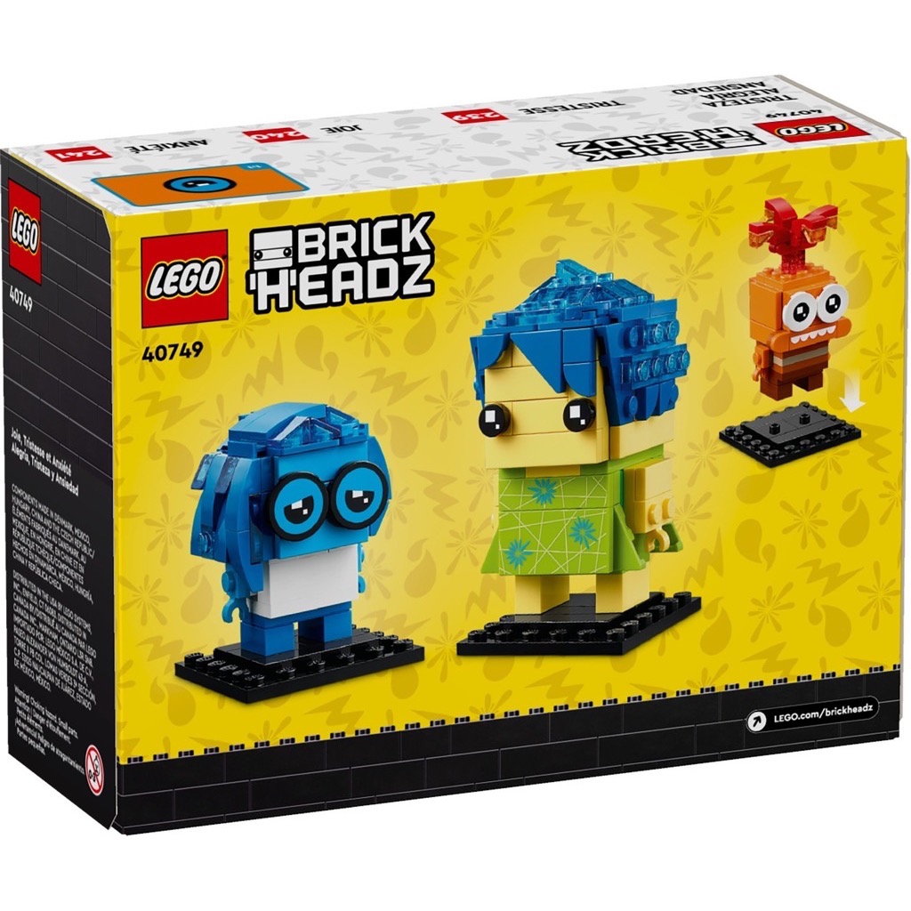 เลโก้ LEGO BrickHeadz 40749 Joy, Sadness & Anxiety