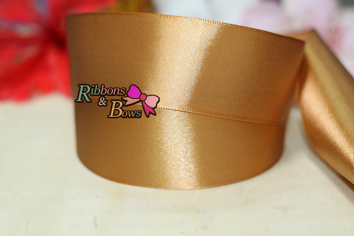 ริบบิ้นผ้าซาตินสีน้ำตาล 4 ขนาด WA69