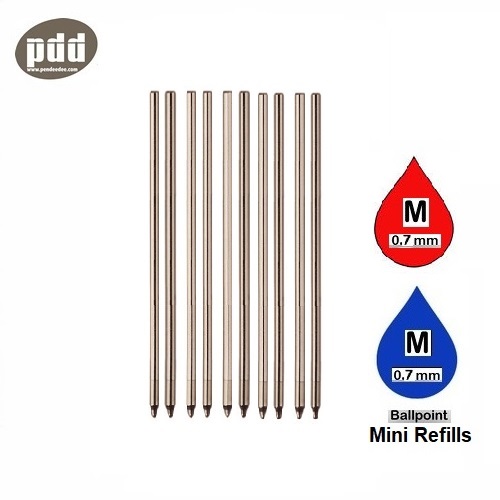 10ชิ้น ไส้ปากกามัลติเพ็น ลูกลื่น แบบสั้น D1 หมึกน้ำเงิน – 10pcs D1 Muti-pen Mini Ballpoint Pen Refills - Blue Ink