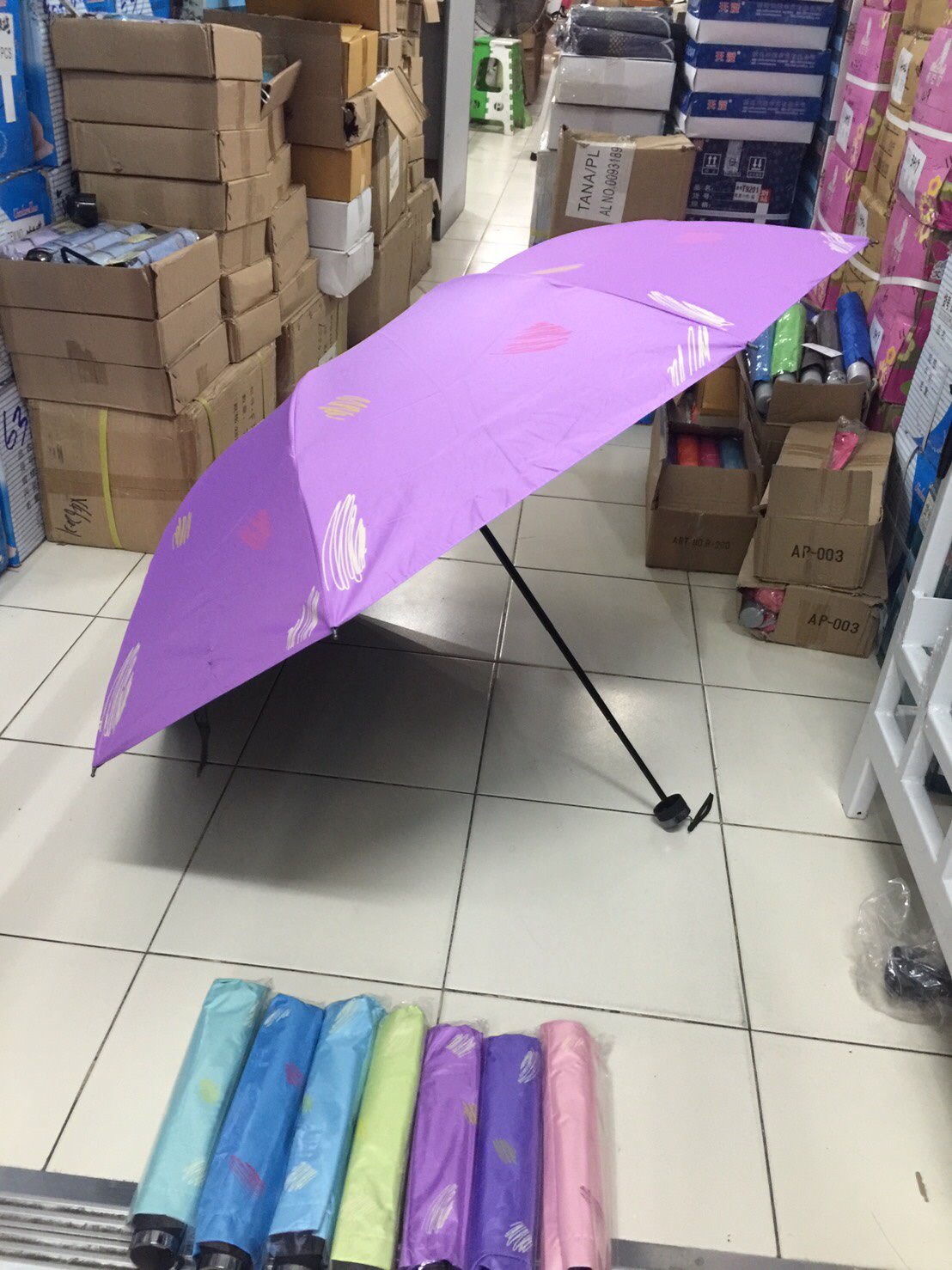 ร่ม4ตอน8ก้าน24นิ้วยูวีสีดำ รหัส 1620