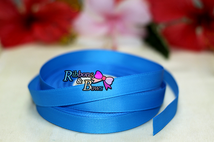 ริบบิ้นผ้าลูกฟูก สีฟ้า ( 327 aegean blue ) PC36x