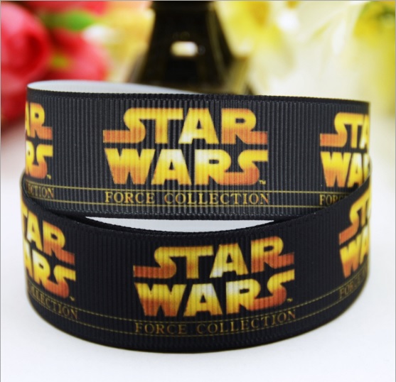 ริบบิ้นผ้าพิมพ์ลายStar Wars กว้าง 25 mm #CT31