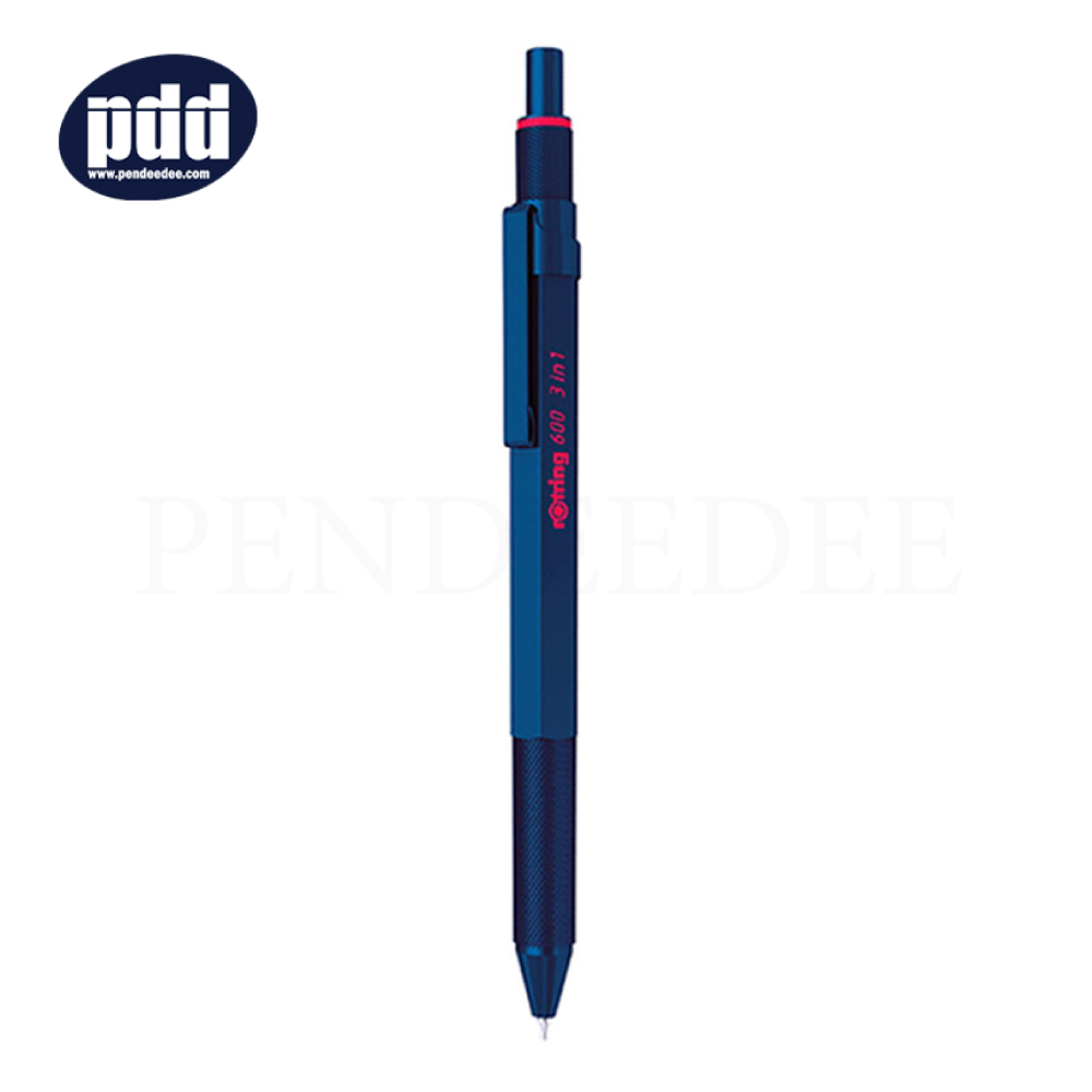 rOtring ปากกาลูกลื่น และดินสอกดรอตริง 3 ระบบ สีน้ำเงิน rOtring 600 3in1 Blue Ballpoint Pen + Mechanical Pencil 0.5 mm.