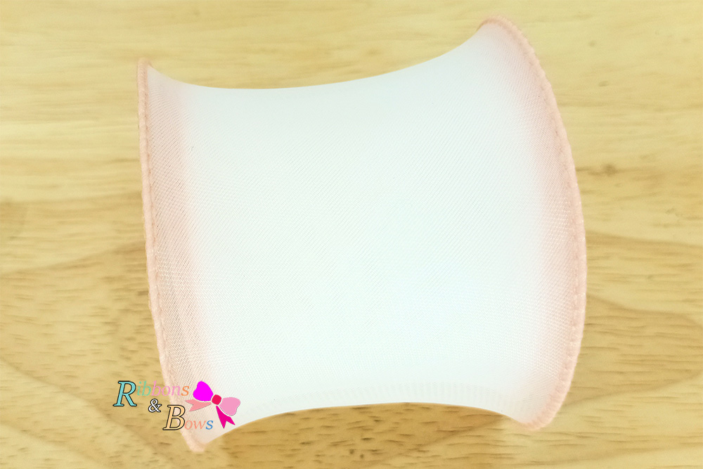 ริบบิ้นออแกนดี้ ขอบสีหวาน ขอบเอ็น ขนาด 5.5 ซม. สไตล์เกาหลี