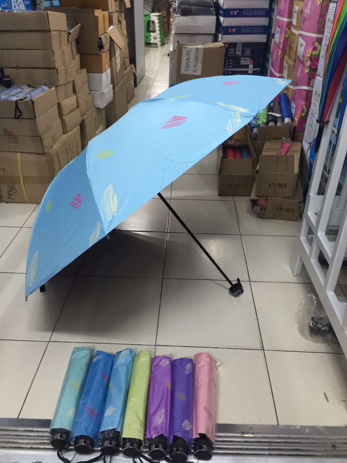 ร่ม4ตอน8ก้าน24นิ้วยูวีสีดำ รหัส 1620