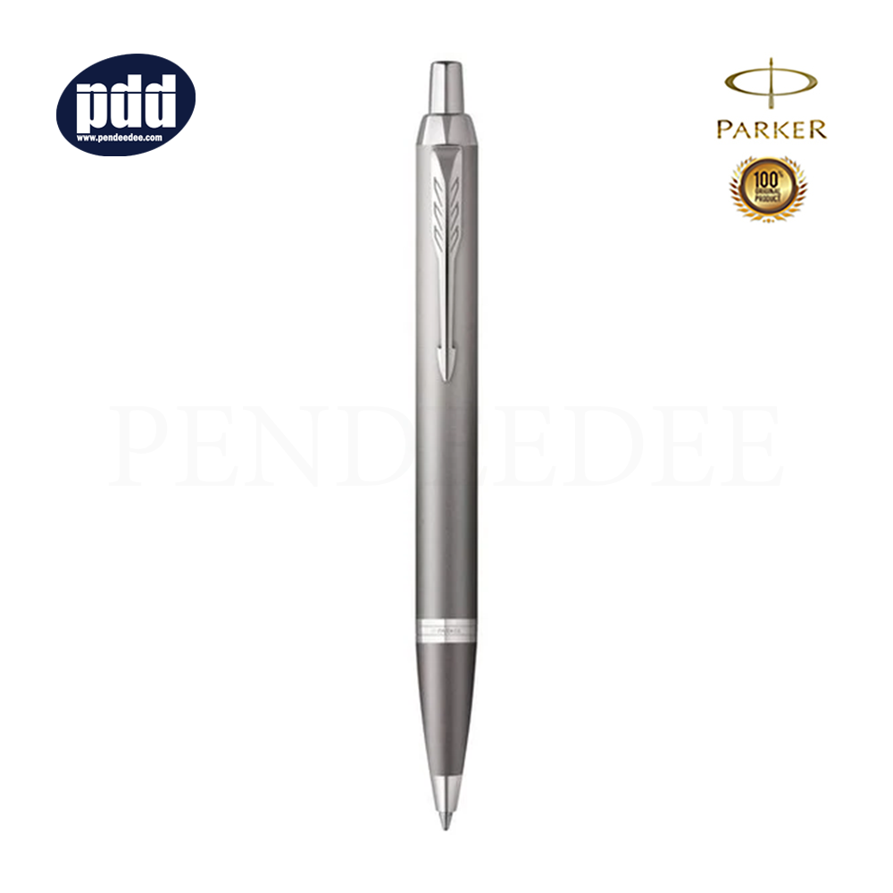 PARKER IM Writing Rituals Collection Grey CT Ballpoint Pen ปากกาลูกลื่น ป๊ากเกอร์ ไอเอ็ม ไรทิง ริชชวล คอลเลคชั่น สีเทา คลิปเงิน