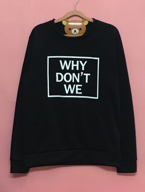 เสื้อเสวตเตอร์สีดำ สกรีน why do not we