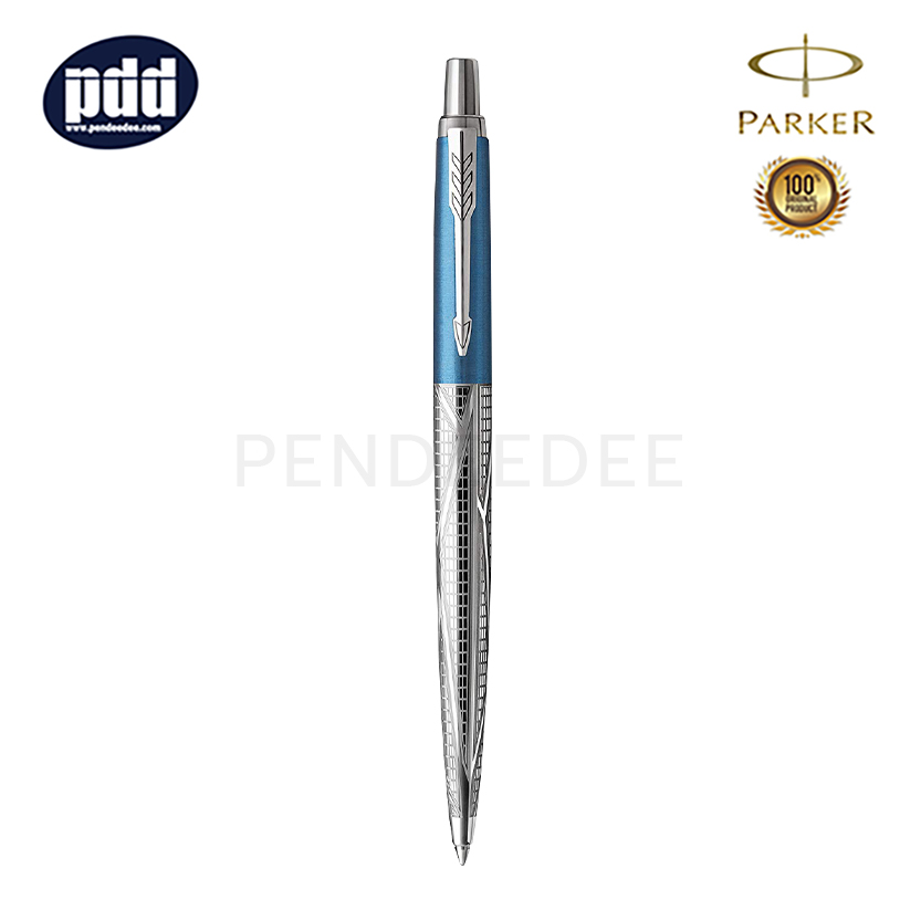 PARKER Jotter SE London Architecture - Modern Sky Blue CT Ballpoint Pen ปากกาลูกลื่น ป๊ากเกอร์ จ๊อตเตอร์ ลอนดอน อาคิเทคเชอร์ สีฟ้า สกายบลู คลิปเงิน