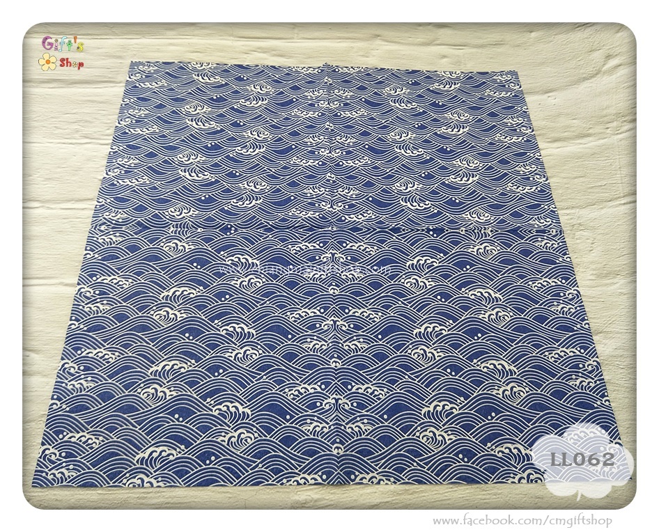 กระดาษแนปกิ้นยุโรป, ลายคลื่นทะเลสีน้ำเงินขาว, Moments waves, สไตล์ญี่ปุ่น, ลายโทนน้ำเงินขาว, พิมพ์ลายนูน, ลายคราม, ลายทะเล, ลายโทนสีน้ำเงินขาว