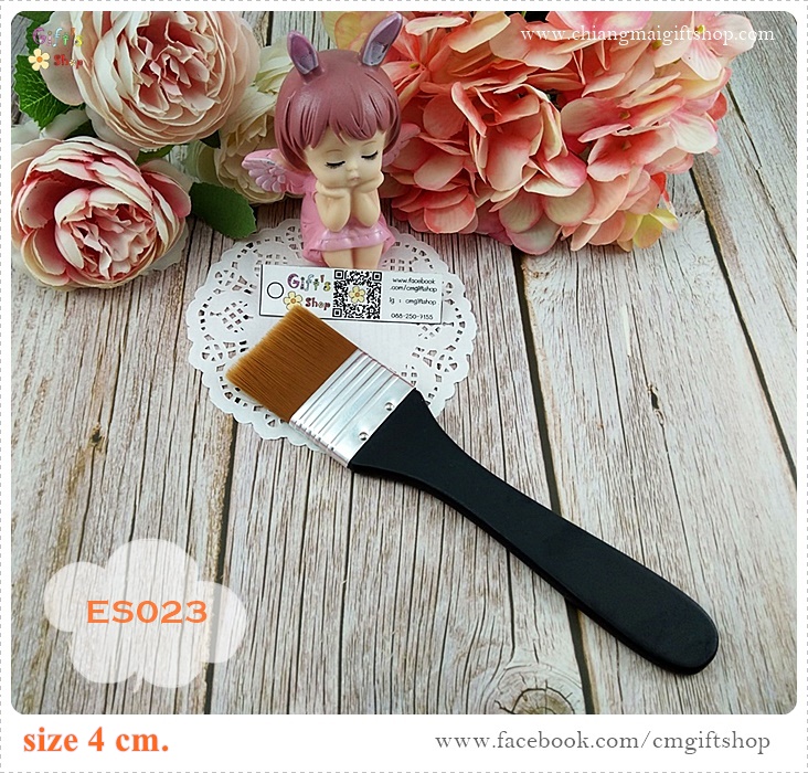 แปรงขนไนล่อนด้ามดำสำหรับทาสี ทากาว และทาน้ำยาเคลือบเงา (4 cm) , แปรงเดคูพาจ, อุปกรณ์เดคูพาจเบื้องต้น, แบบ 1 ด้าม