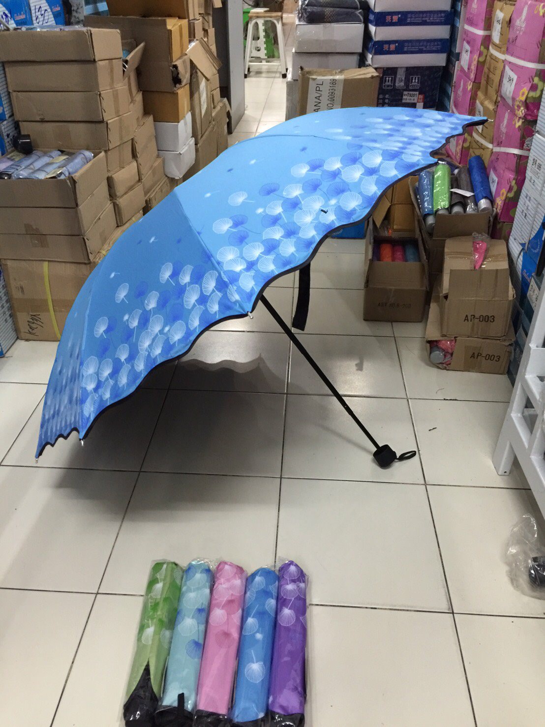 ร่ม4ตอน10ก้าน24นิ้วมียูวีดำรหัส1606