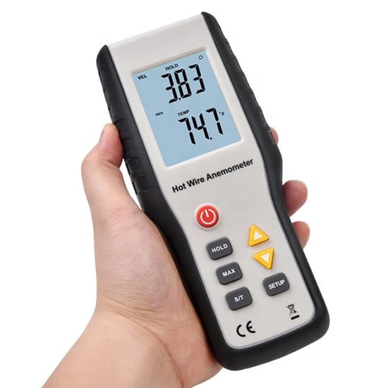 HTI HT-9829 Hotwire Anemometer เครื่องวัดความเร็วลม CFM CMM