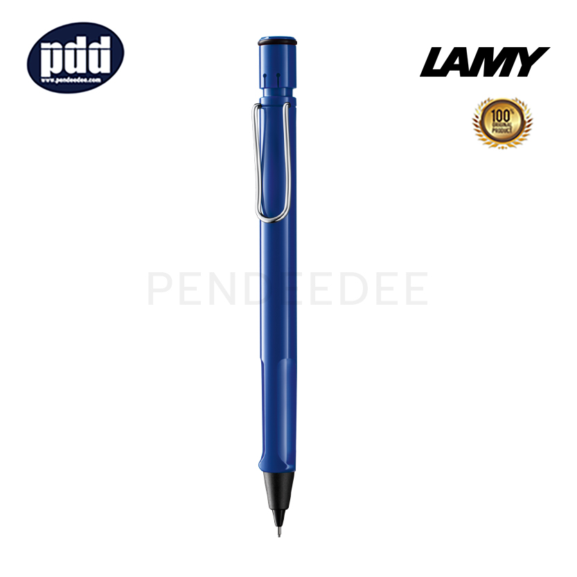 ดินสอกดสลักชื่อ LAMY ดินสอกด ลามี่ ซาฟารี สีน้ำเงิน LAMY Safari Blue Mechanical Pencil