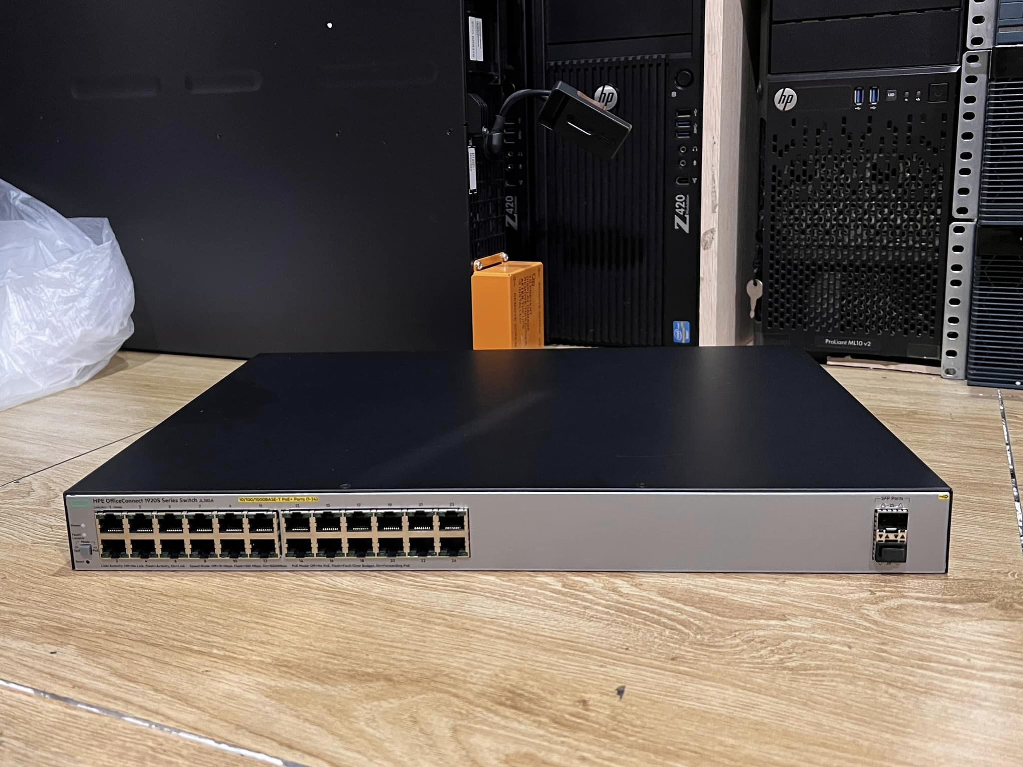 hpe 1920s jl385a gigabit PoE สวิทมือสองพร้อมใช้งาน
