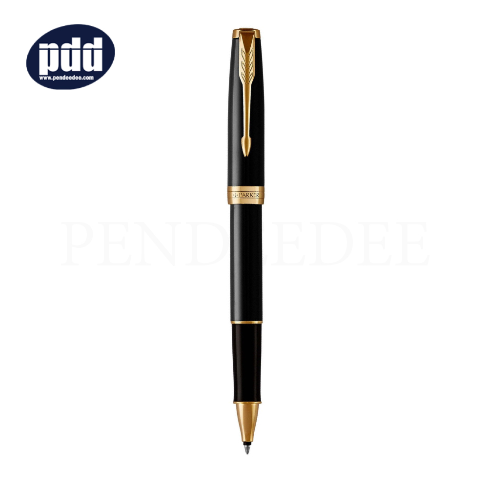 PARKER Sonnet Black GT Rollerball Pen ปากกาโรลเลอร์บอล ป๊ากเกอร์ ซอนเนต สีดำเงา คลิปทอง